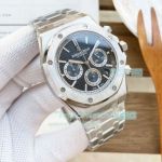 Replica Audemars Piguet Royal Oak Offshore Stainless Steel Case Black Dial Watch Men 42mm 